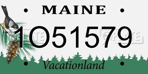 1O51579 Maine License Plate