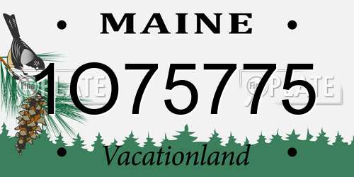 1O75775 Maine License Plate
