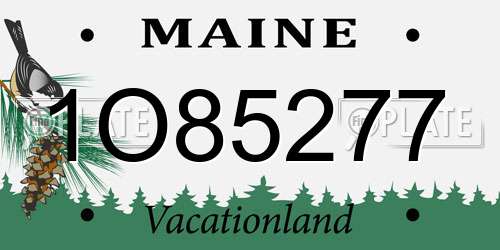 1O85277 Maine License Plate