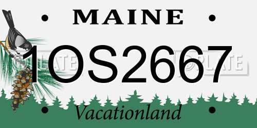1OS2667 Maine License Plate