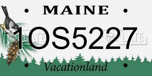 1OS5227 Maine License Plate