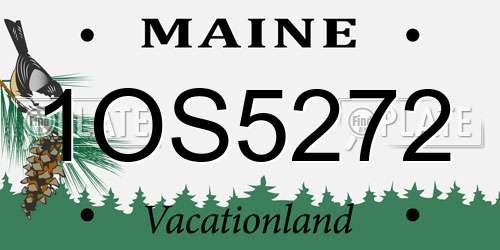 1OS5272 Maine License Plate