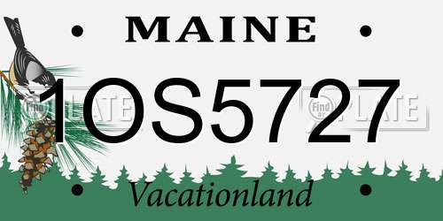 1OS5727 Maine License Plate