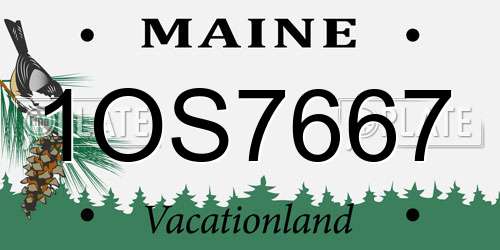 1OS7667 Maine License Plate
