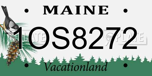 1OS8272 Maine License Plate