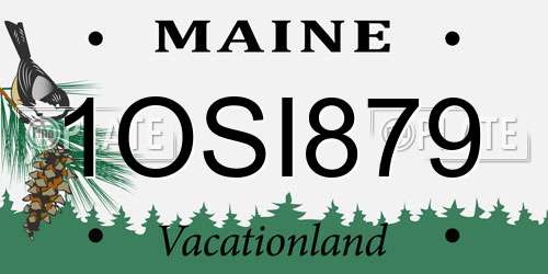 1OSI879 Maine License Plate