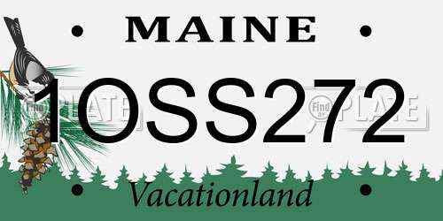1OSS272 Maine License Plate