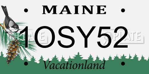 1OSY52 Maine License Plate