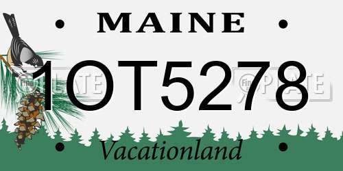 1OT5278 Maine License Plate