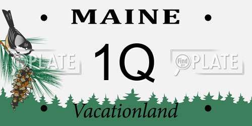 1Q Maine License Plate