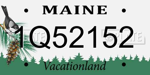 1Q52152 Maine License Plate