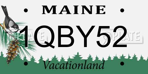 1QBY52 Maine License Plate