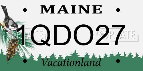1QDO27 Maine License Plate