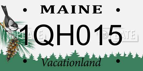 1QH015 Maine License Plate