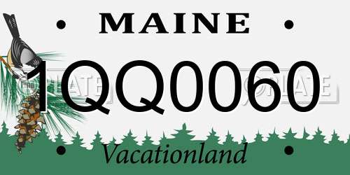 1QQ0060 Maine License Plate