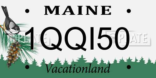 1QQI50 Maine License Plate