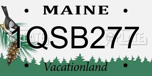 1QSB277 Maine License Plate