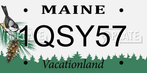 1QSY57 Maine License Plate