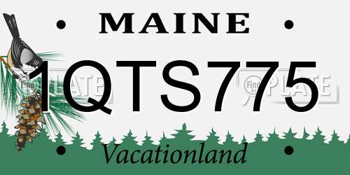 1QTS775 Maine License Plate