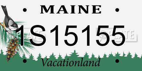 1S15155 Maine License Plate