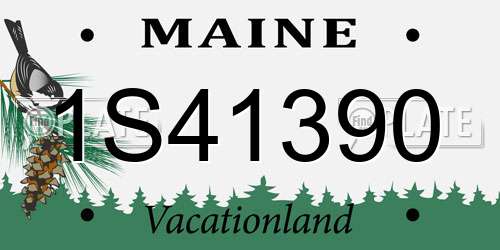 1S41390 Maine License Plate