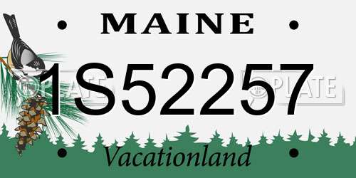 1S52257 Maine License Plate