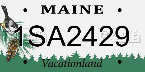 1SA2429 Maine License Plate