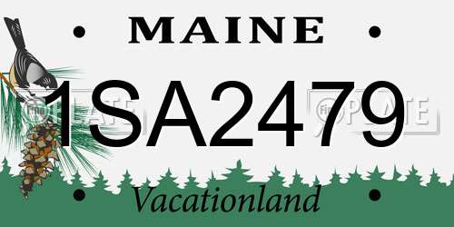 1SA2479 Maine License Plate