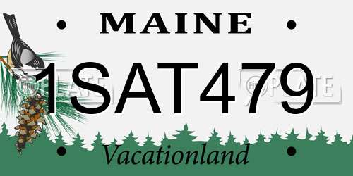 1SAT479 Maine License Plate