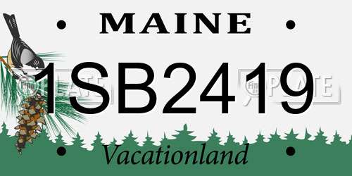 1SB2419 Maine License Plate