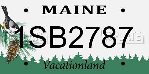 1SB2787 Maine License Plate