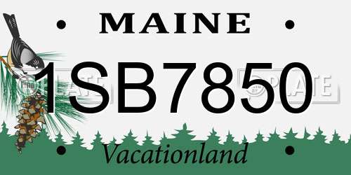 1SB7850 Maine License Plate