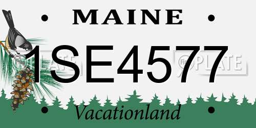 1SE4577 Maine License Plate