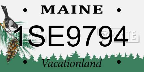 1SE9794 Maine License Plate