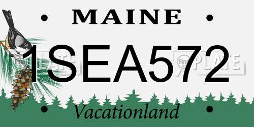 1SEA572 Maine License Plate