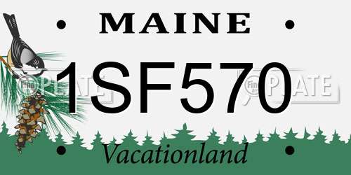 1SF570 Maine License Plate
