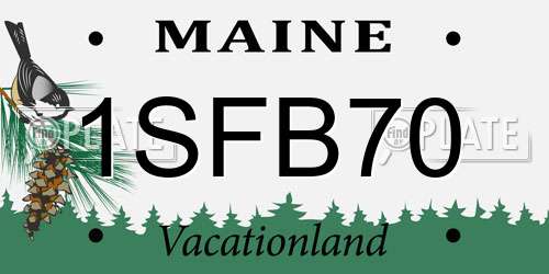 1SFB70 Maine License Plate