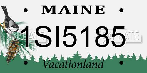 1SI5185 Maine License Plate