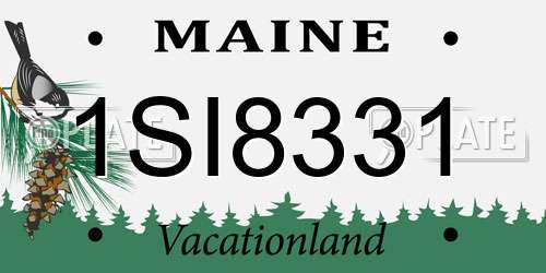 1SI8331 Maine License Plate