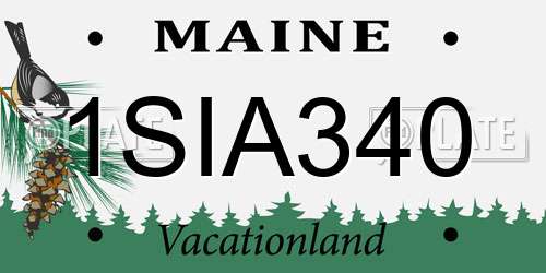 1SIA340 Maine License Plate