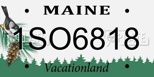 1SO6818 Maine License Plate