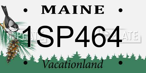 1SP464 Maine License Plate