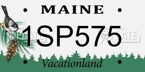 1SP575 Maine License Plate
