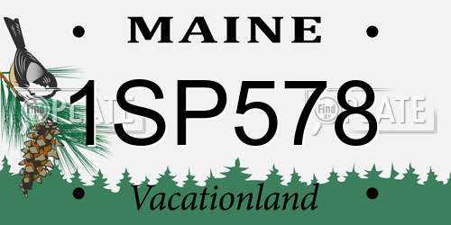1SP578 Maine License Plate