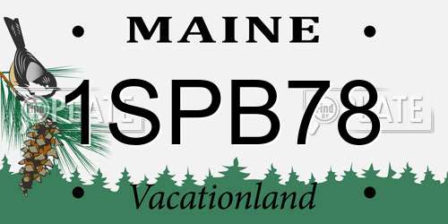 1SPB78 Maine License Plate