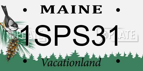 1SPS31 Maine License Plate