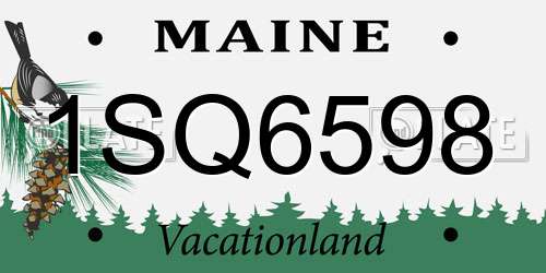 1SQ6598 Maine License Plate