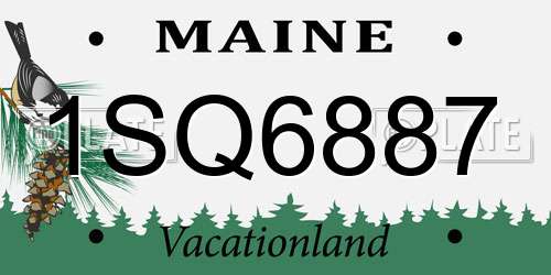 1SQ6887 Maine License Plate