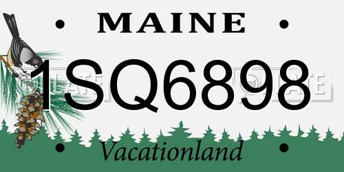 1SQ6898 Maine License Plate