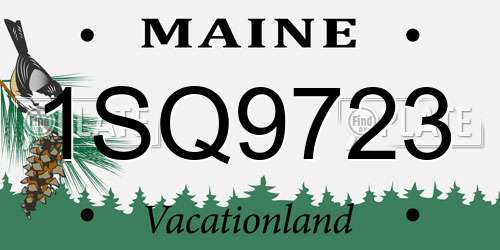 1SQ9723 Maine License Plate
